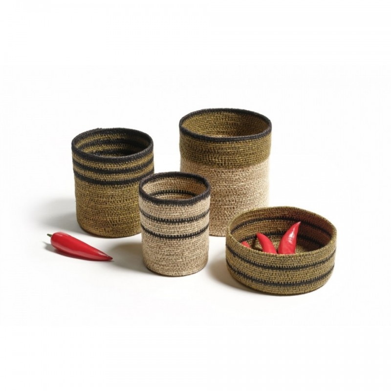 3 BASKETS XIA KAKI NOIR NATURAL 3 BASKETS XIA KAKI NOIR NATURAL